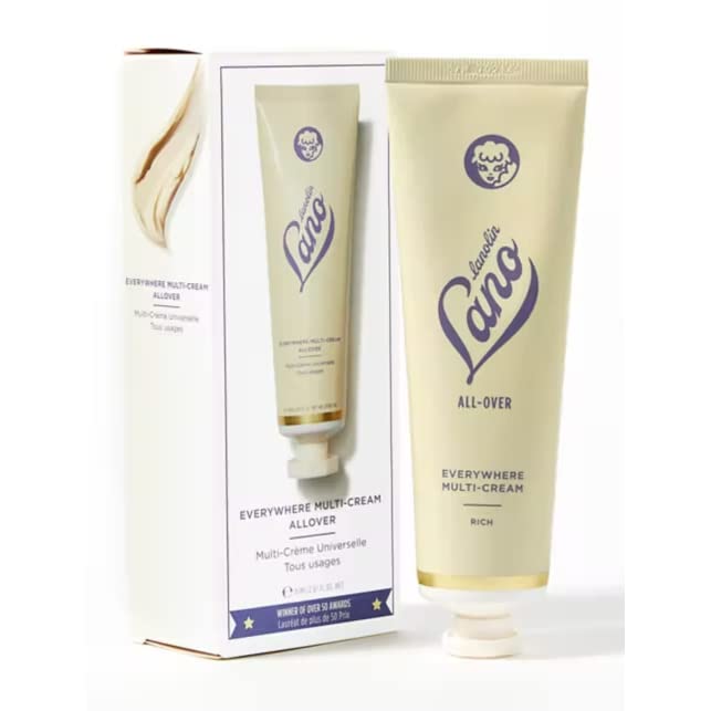 Lanolips Allover Everywhere Multi-Cream, Ultra Hydrating Body Lotion for Dry Skin Hands, Elbows + More, Made with Lanolin