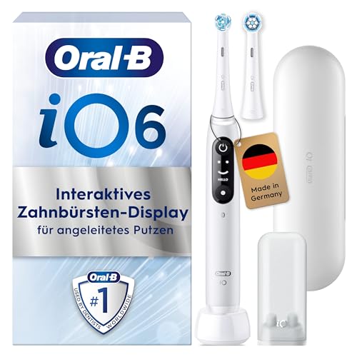 Oral-B iO Series 6 Elektrische Zahnbürste/Electric Toothbrush, 2 Aufsteckbürsten, 5 Putzmodi für Zahnpflege, Magnet-Tech...