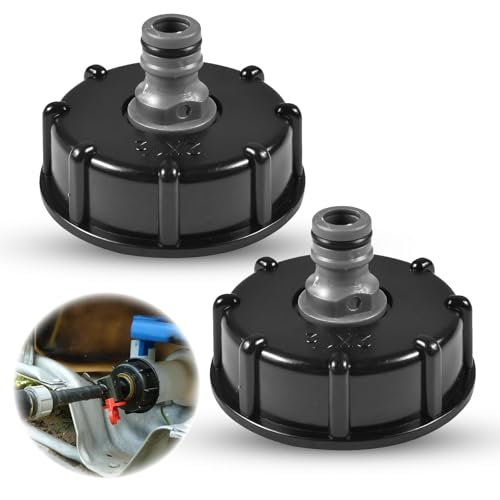 Tkxjry 2 Pezzi Tappo Adattatore, Adattatore tubo flessibile plastica, Raccordo Tappo Filettato, Adattatore per serbatoio,per Collegare Tubi da Giardino, Serbatoi D'acqua