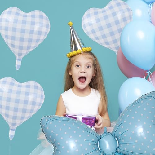 Image of 36 Inches Bow Foil Balloon Huge Bowtie Blue Balloon for Baby Shower, Wedding, Kids Theme Party Decoration (Blue 3)
