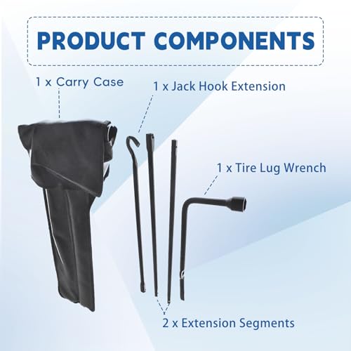 Image of Silscvtt Spare Tire Jack Handle Wheel Lug Wrench Tire Kit w /Bag Replacement for Toyota Tacoma 2005-2013