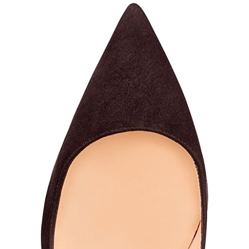 SAMMITOP Women's Fashion Pointed Toe Stiletto Skyhigh Heels Pumps Sexy Slip On Dress Shoes3