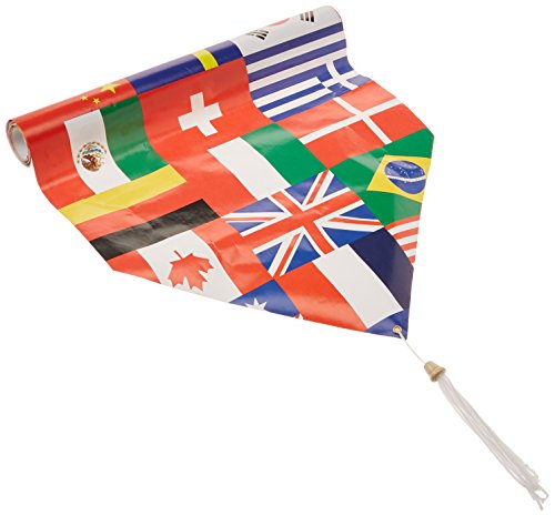 Beistle 57905PK12 International Flags Printed Table Runner cover