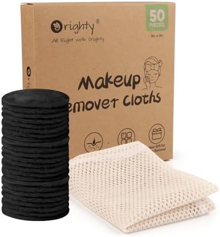 Orighty Microfiber Makeup Remover Pads 50 Count, Makeup Remover C...