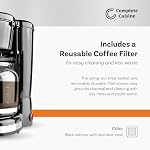 Complete Cuisine CC-1203-12C 12-Cup Coffee Maker, Stainless-Steel Coffee Maker with Glass Coffee Pot Carafe and Reusable Coffee Filter - Image 3