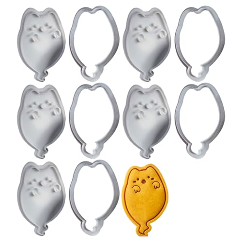 Juego de 5 moldes pequeños para galletas de grado alimenticio, fáciles de usar, sellos de galletas de Halloween, moldes pequeños para saludos especiales