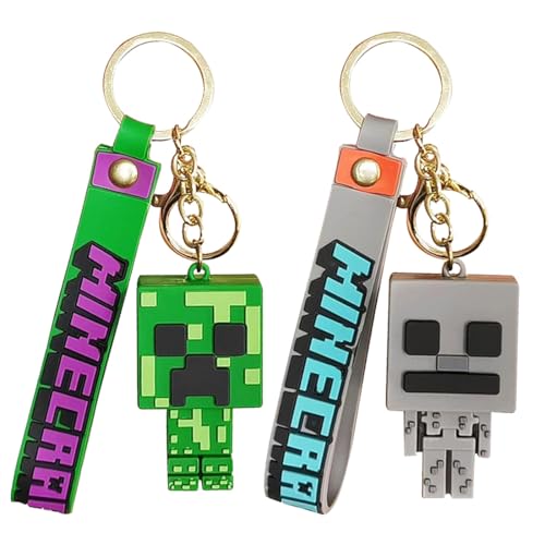 2 chaveiros, porta-chaves de personagens de videojogos, decorações para mochilas escolares, presentes para gamers, pendentes para mochilas, artigos de festa, presentes infantis para meninos e meninas