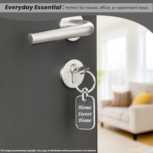 Image of FELSTAR Customised Name Engraved Premium Metal Key Chain | Mirror Finish Personalized Keychain for Doctors, CA, Advocates, Home, Car, Bike & More | Ideal Custom Gift
