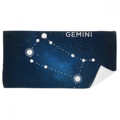 Serviette de bain Gémeaux 35x70cm cadeau d'anniversaire astrologique