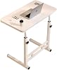 Side Table with Casters, Elevating Table, Mobile Table, Computer Desk, Elevating Type, Office Desk, Height Adjustment, Study Desk, Convenient to Move, Easy to Assemble, Home Work, Telework
