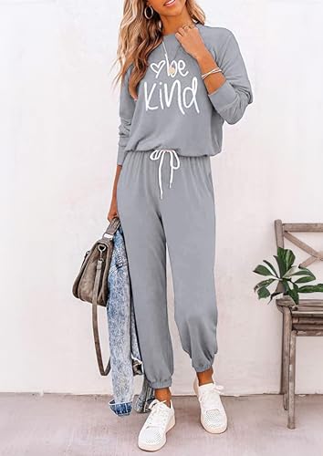 Image of PRETTYGARDEN Travel Outfit Women 2 Piece Lounge Sets | Long Sleeve Shirts, Jogger Pants Pockets, Matching Track Suits, Fall Spring Comfy Clothes for Casual Outing, Cruise, Airport