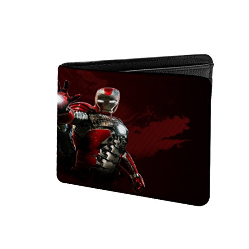 Image of ShopMantra Men's Wallet|Super Hero Action Mode Printed, Multi-Compartmental|PU Leather|Bi-Fold|7 Card Slots|2 Cash Compartments|1 Coin Pocket|1 ID Window|2 Hidden Pockets|Adult Men's Boys' Accessory