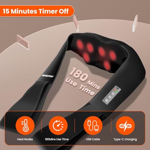 Image of AMZPONY Cordless Neck Massager for Pain Relief Deep Tissue