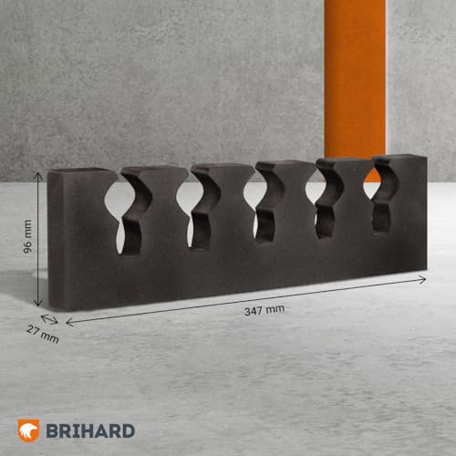 Brihard 5-Waffen Triple-Strength Magnet-Schaumhalter, Verstellbares Waffenregal für Gewehre und Pistolen, Sichere Aufbewahrung von Gewehren und Schrotflinten, Magnetische Befestigung für Stahlschränke