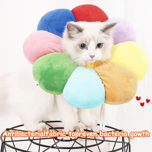 Soft Cat Cone Recovery Collar - Cute Adjustable Comfortable Pet Protective Cone for Cats and Small Dogs, Prevents Licking and Scratching - Image 5