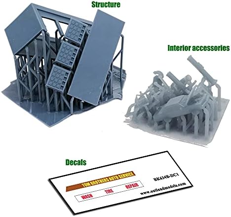 Miniatura 5 de Outland Models Tienda y accesorios para automóviles de paisajes ferroviarios Escala 1160 N