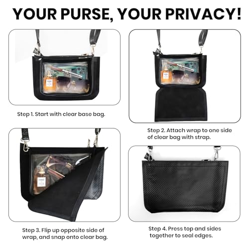 Shoulder Bag for Women Crossbody Hobo Purses and Handbags with Small Detachable Clear Stadium Purse Inside4