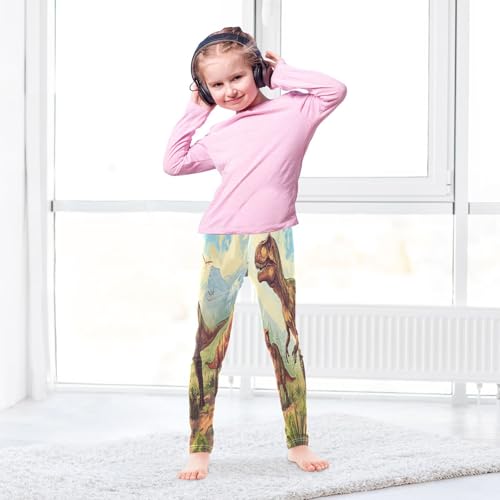 Bolaz Toddler Girls Leggings Printed Yoga Pants Leggings Three Dinosaurs for Kids4