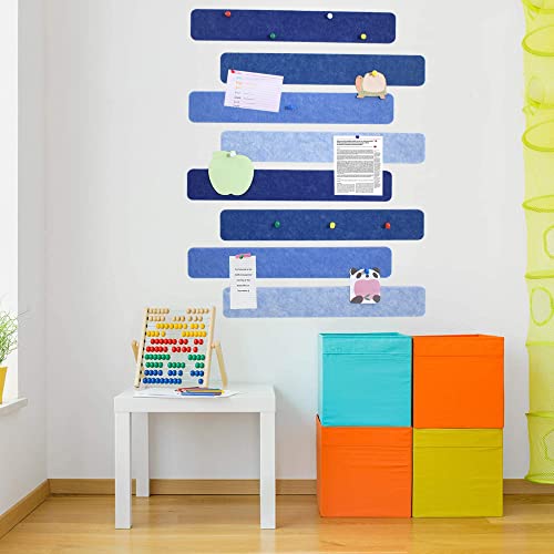 Fixer des notes sans abîmer le mur grâce au feutre mural bleu