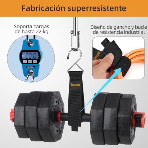 Miniatura 4 de Organizador Y Colgador De Cables Paquete De 6 , Correas De Almacenamiento Trilancer Con Gancho De Metal Para Colgar En Paredes Para Alambres, Cuerdas, Mangueras, Organización Del Hogar, Garaje