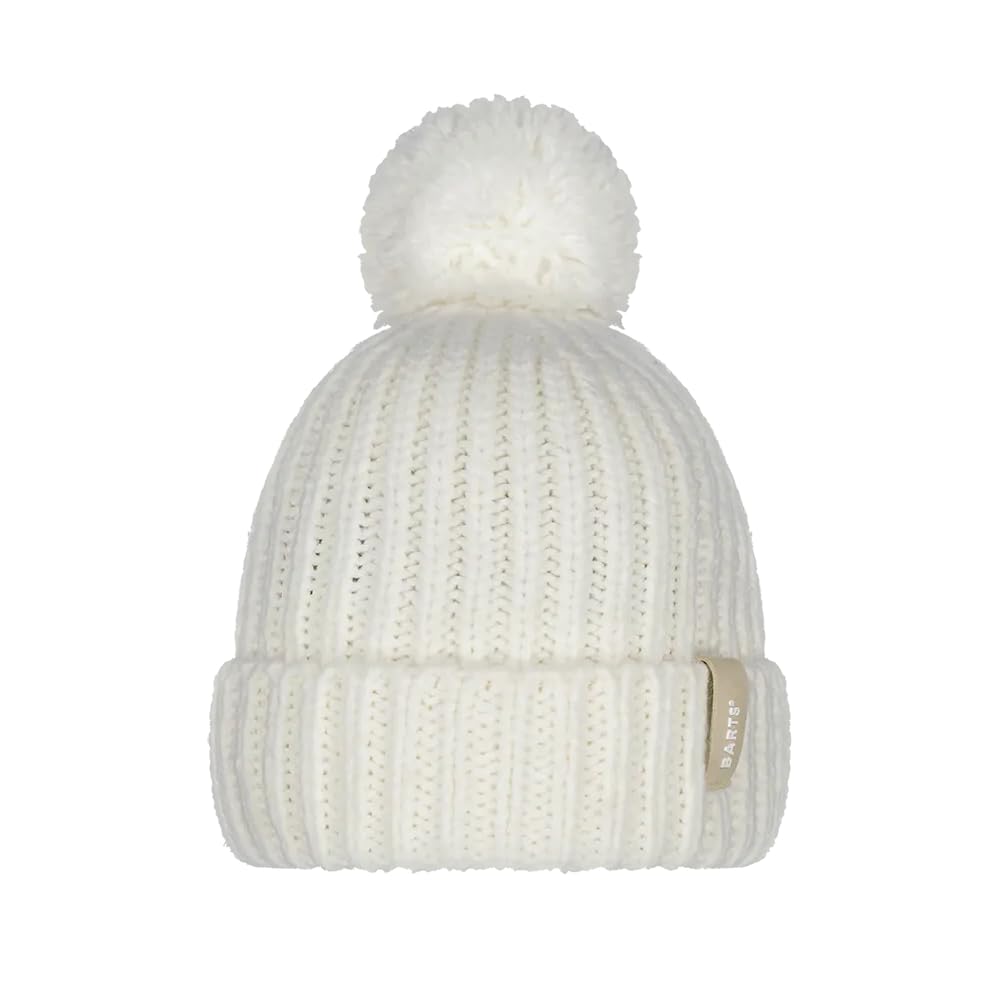 Barts Women's Cream Joansy Curffed Warm Winter Bobble Hat