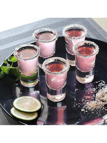 Image of Somil Clear Shot Glasses Add Fun and Style to Every Celebration and Toast. Enjoy Your Party, 30 ml, Capacity, Pack of 6, Size: 6.5 X 4.5 X 4.5 Cm