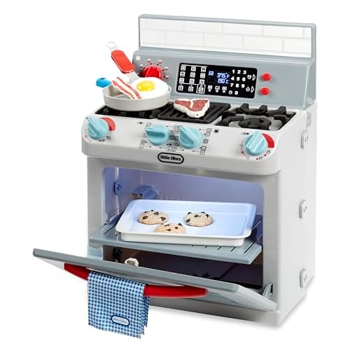 Little Tikes First Oven Realistic Pretend Play Appliance for Kids, Play Kitchen with 11 Accessories and Realistic Cooking Sounds, Unique Toy Multi-Color, Ages 2+