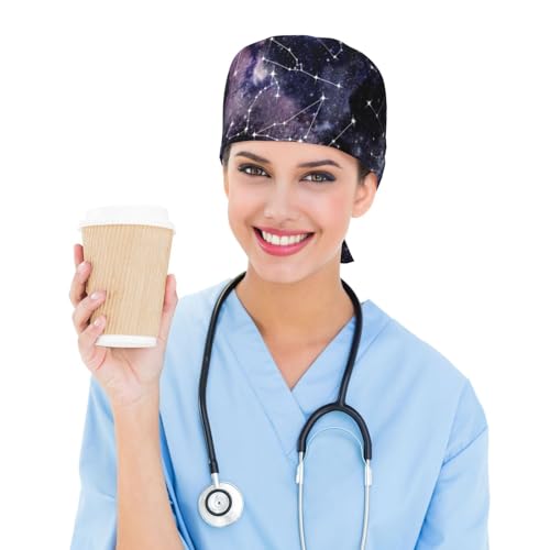 Image of Unisex Adjustable Surgical Sweatband - Elastic Bandage Cap - Scrub Caps for Nurse Working Cap