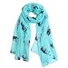 Produktbild VORCOOL Lange Voile Schal mit Pferd Muster - Blau