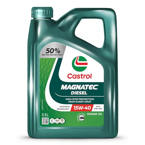 Castrol MAGNATEC 3382383 15W-40 API SN Part-Synthetic Engine Oil for Diesel Cars (3.5 L)