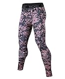 Nooz Quick Dry Powerflex Compression Baselayer Pants Legging Tights for Men - Pink Camo, XX-Large