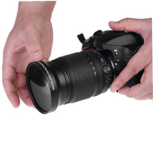 Digitalkameraobjektiv, 0,43x 62 mm Weitwinkelobjektiv Hochauflösendes Objektiv, kompatibel mit Canon Sony mit 2… – Bild 8