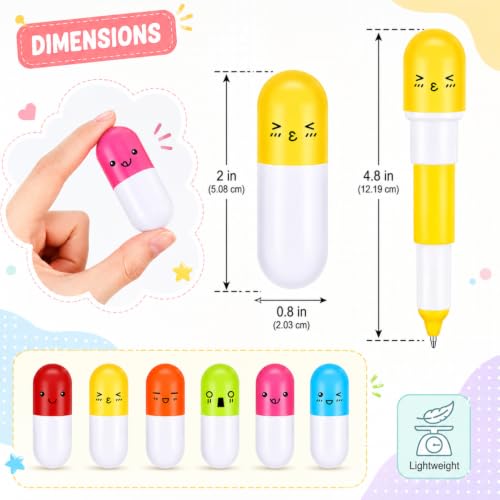 Image of Toy Imagine Retractable Capsule Ball Pens for Kids (Pack of 24) Capsule-Shaped Ballpoint Pen, Mini Pens, Fun School Stationery, Birthday Return Gifts for Boys and Girls, Blue Ink, Multicolor Body