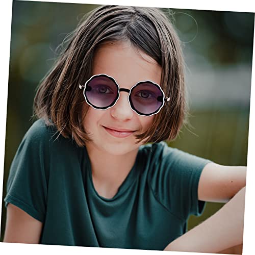 VANZACK 1Pair Round Frame Sunglasses Eye Shades for Boys and Lightweight UV Protection Summer Eyewear Soft Nose Design for Outdoor Activities and Parties3