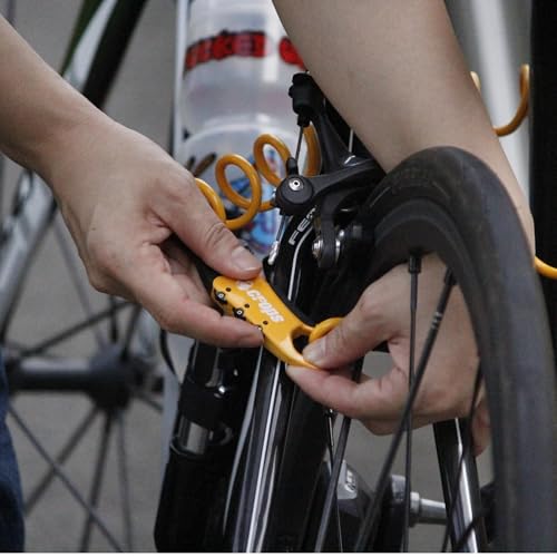 CROPS Bike Lock Cable, Q5-COCON 6ft Black, 3-Digit Resettable Combination Cable Lock, Compact Design, Easy to Carry, Bicycle Lock Cable