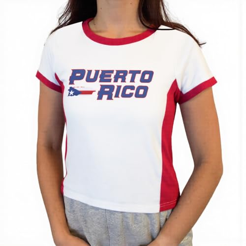 Puerto Rico Shirt for Women Puerto Rican Shirts Boricua Tshirt Graphic Printed Crop Top Casual Summer Tees3