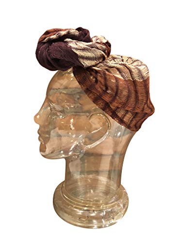 Sheer Headwrap Scarf Handwoven Breathable See Through Open Net Weave Brown Tan Beige Natural4