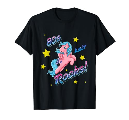 T-shirt My Little Pony 80s Hair Rocks vetement coton graphique vintage pour collectionneur