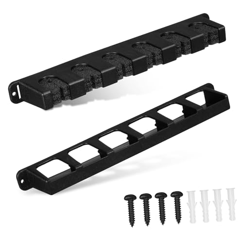 Mipcase Fishing Pole Holders Wall Mount 2 Pack Vertical Rod Rack Abs Material Space-saving Easy to Install