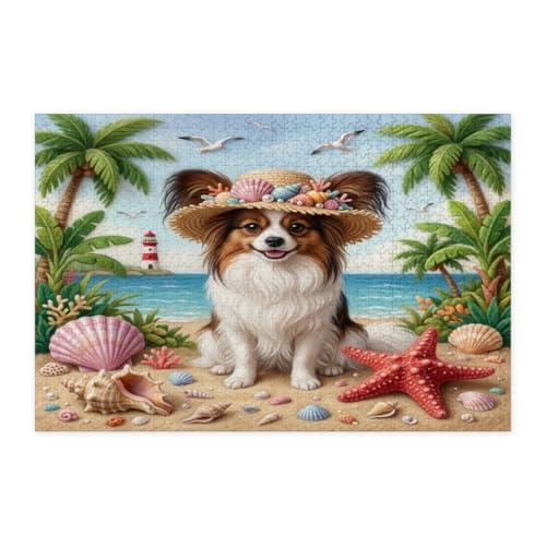 Rompecabezas de verano Papillon de 1000 piezas en madera fina y exclusivo diseño tropical