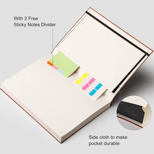 Rettacy College Ruled Notebook 320 Pages - 8.5'' × 11'' Notebook For Men And Women With 100Gsm Lined Paper,Pu Leather,2 Free Sticky Notes,Inner Pocket-Green #TOP3
