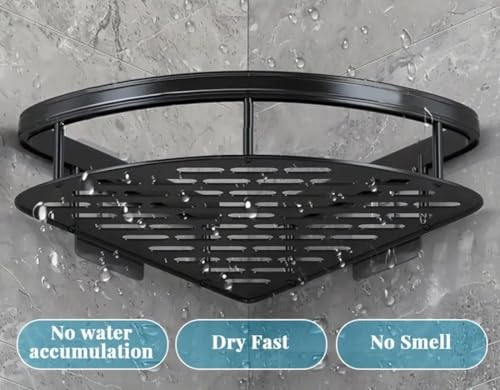 Image of Bathroom Organizer Without Drill | Self Adhesive Wall Shelf for Bathroom & Kitchen | Stainless Steel Bathroom Rack & Shampoo Holder | No Drill Wash Basin Storage Stand(Pack of 2)