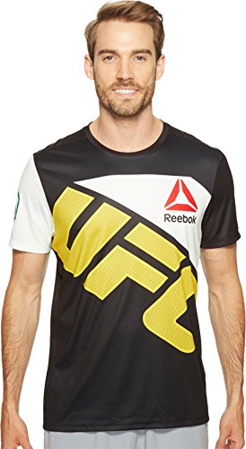 Reebok Men's UFC Jersey Black/Chalk Shirt