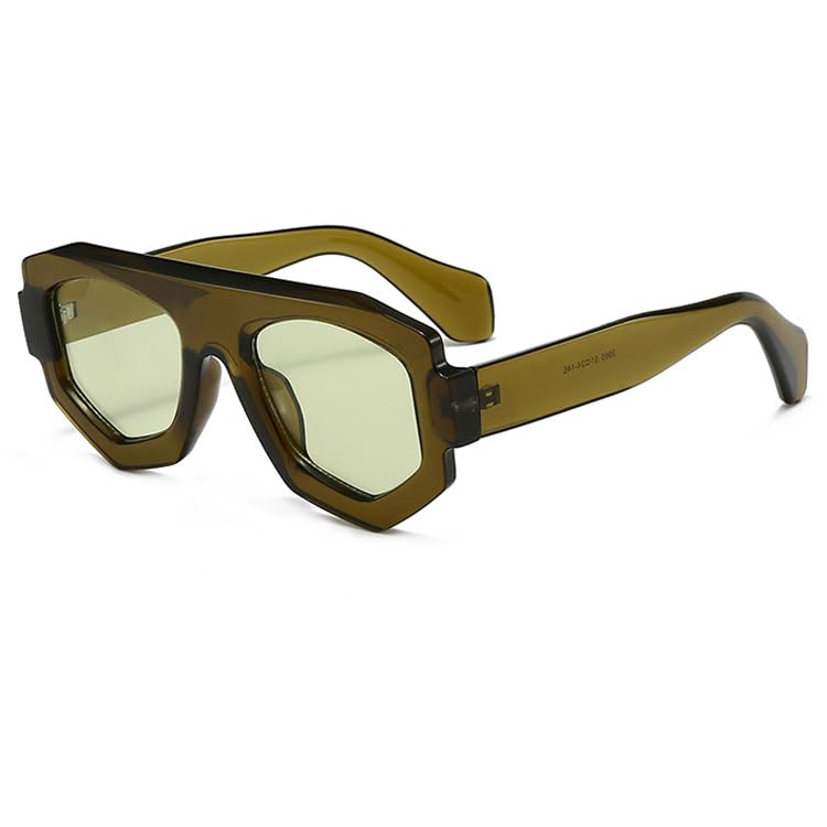 bullabulling oversized Irregular Square Sunglasses Women Men Retro Pilot Sun Glasses Fashion Trending Eyewear