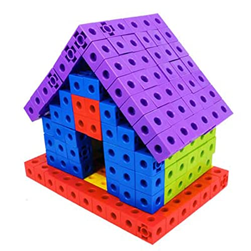 Image of Gambit Bulid Structures Interlocking Play Mat Building Cube Blocks Set (120 pieces) Smart Activity Fun and Learning Train Blocks for Kids - Multi-Color