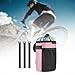 predolo Bike Cup Holder,Bike Water Bottle Holder Bag,Bicycle Handlebar Drink Holders with Mesh Pocket for Bikepacking Road Bikes, Pink