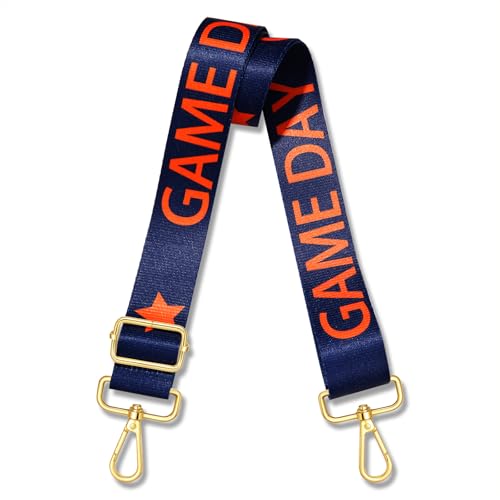 Image of Game Day Purse Strap Replacement Crossbody Wide Shoulder Strap Star Football Strap for Stadium Approved Clear Bag