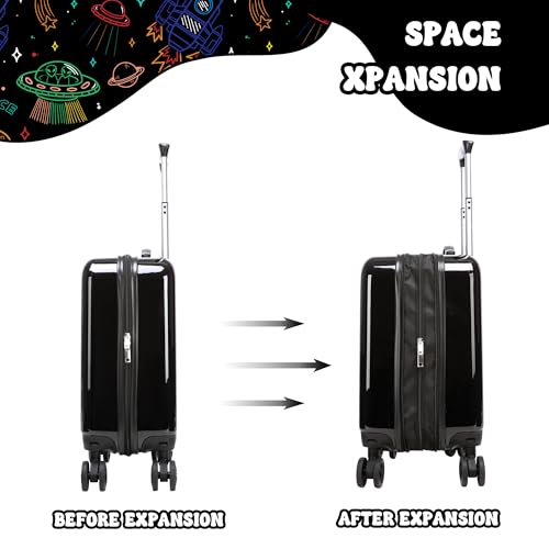 Image of Kid's Luggage Set 5 Piece Suitcase Set 16 inch Hardside Luggage with Spinner Wheels Boys Carry on Luggage Travel Rolling Luggage Airline Approved