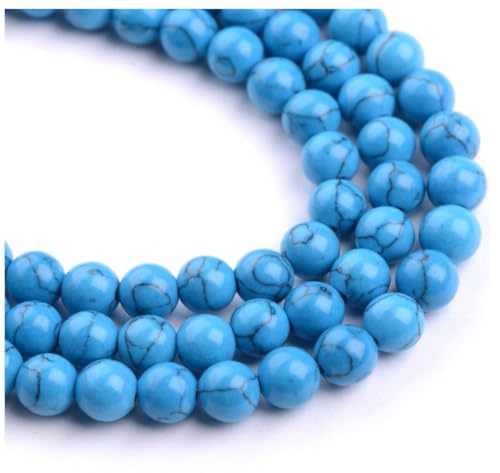 Image of 45pcs Adabele Natural Turquoise Blue Howlite Gemstone 8mm Round Beads
