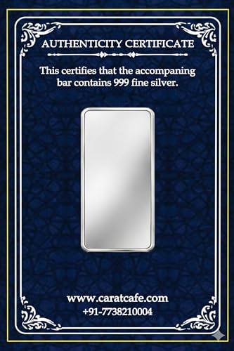Image of CaratCafe 2g (2 Gram) Pure Silver Bar - 999 Purity - Investment Grade Silver Bullion for Gifting, Pooja & Investment